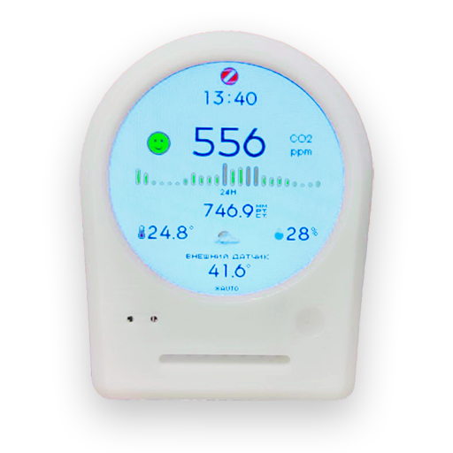 EFEKTA iAQ2 - монитор CO2 с IPS TFT дисплеем, температура и влажность в помещении, атмосферное давление, освещенность