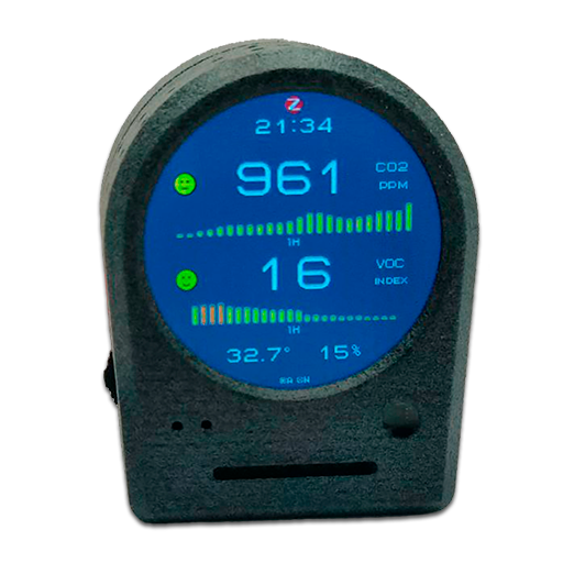 CO2 монитор с IPS TFT дисплеем, температура и влажность, дата и время