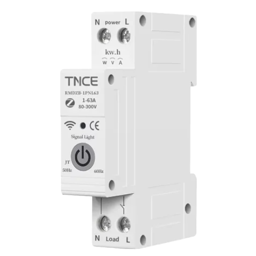 Однофазное Zigbee DIN УЗО со счётчиком энергии