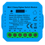 Zigbee 3.0 умный модуль выключателя света 2 клавиши